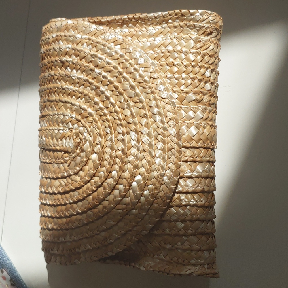 EWC Woven Wicker Clutch NWOT